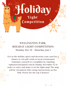 Wellington Park Holiday Light Competition